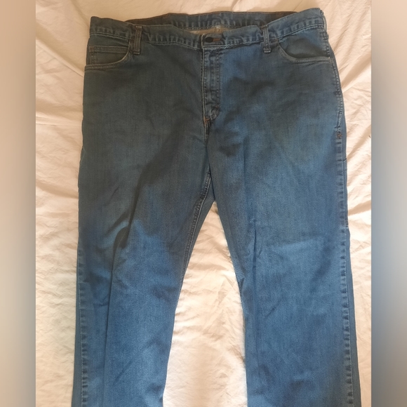 Crude FR Straight Leg Mens Jeans Cat 2 2112 Sz 42x34 Light Wash H&P Drilling - Picture 2 of 6